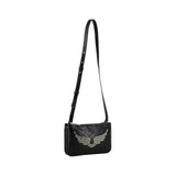 Zadig&Voltaire - X60881-09B - Bolso negro de mano imitación de cuero con cierre de cremallera (11,5x18,5 cm.)
