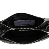 Zadig&Voltaire - X60881-09B - Bolso negro de mano imitación de cuero con cierre de cremallera (11,5x18,5 cm.)