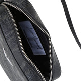 Zadig&Voltaire - X60882-09B - Bolso negro de mano con estampado de barniz de tigre (10x16x5,5 cm.)