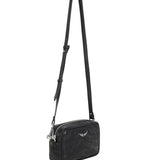 Zadig&Voltaire - X60882-09B - Bolso negro de mano con estampado de barniz de tigre (10x16x5,5 cm.)