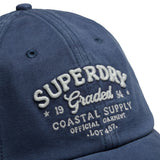 Superdry - Vintage Applique Y9011033A-QB2 - Gorra azul de beisbol 100% algodón - Unisex adultos