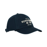 Superdry - Y9011042A-98T - Gorra de béisbol 100% algodón azul marino con logo y cierre ajustable