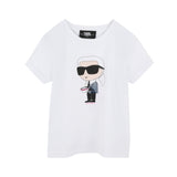 Karl Lagerfeld - Z30491_10P - Camiseta de manga corta de algodón orgánico - Niña