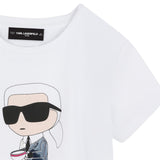 Karl Lagerfeld - Z30491_10P - Camiseta de manga corta de algodón orgánico - Niña