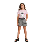 Karl Lagerfeld - Z30491_46P - Camiseta de manga corta de algodón orgánico - Niña