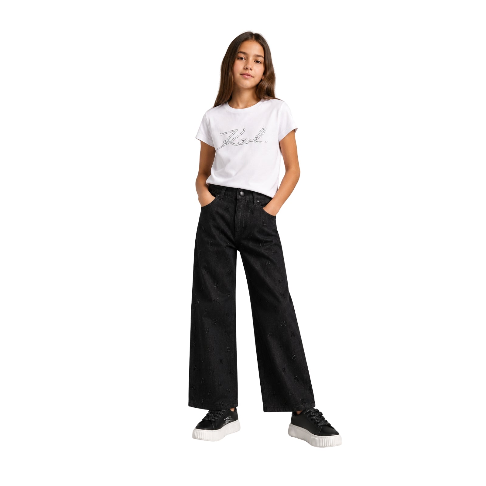 Vaqueros negros niña Karl Lagerfeld | Moda infantil | Konestilochic