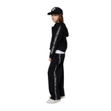 Karl - Z30597_09B – Pantalones deportivos de punto doble con cintura elástica y bolsillos - Niña