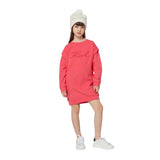 Karl - Z30614_98A – Vestido sudadera de jersey doble con bordado en relieve en la parte delantera - Niña