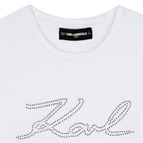 Karl - Z30941_195 – Camiseta de manga corta con ilustración delantera con pedrería - Niña