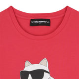 Karl - Z30942_98A – Camiseta de manga corta con ilustración con tinta de efecto metálico - Niña