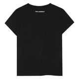 Karl - Z30945_09B – Camiseta de manga corta con bordado en voile de pedrería - Niña