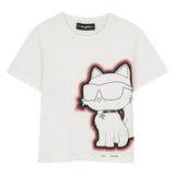 Karl - Z30946_195 – Camiseta de manga corta 100% algodón con ilustración con efecto metalizado - Niña