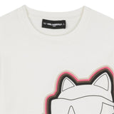 Karl - Z30946_195 – Camiseta de manga corta 100% algodón con ilustración con efecto metalizado - Niña