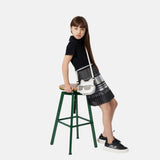 Karl - Z30978_09B – Sneakers bajas de piel de napa de vacuno con bordado en pedrería - Niña