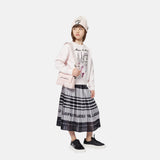 Karl - Z30978_09B – Sneakers bajas de piel de napa de vacuno con bordado en pedrería - Niña