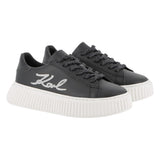 Karl - Z30978_09B – Sneakers bajas de piel de napa de vacuno con bordado en pedrería - Niña