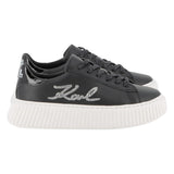 Karl - Z30978_09B – Sneakers bajas de piel de napa de vacuno con bordado en pedrería - Niña