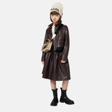 Karl - Z31013_576 – Conjunto de gorro y braga con insignia frontal de silicona y vuelta ancha - Niña