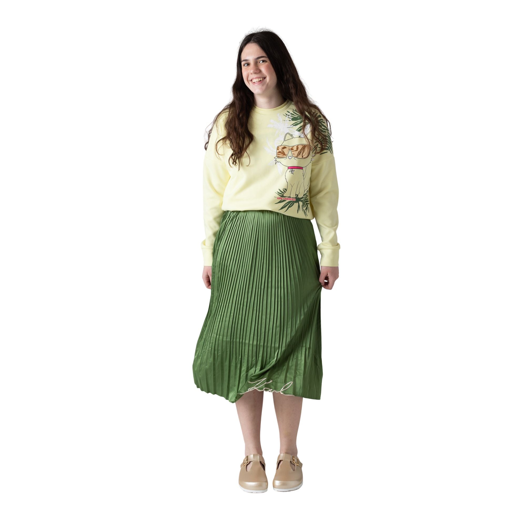 Falda verde Karl Lagerfeld para niña Konestilochic