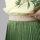 Karl Lagerfeld - Z31112-68J – Falda verde plisada con cintura elástica y forro de viscosa - Niña