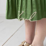 Karl Lagerfeld - Z31112-68J – Falda verde plisada con cintura elástica y forro de viscosa - Niña