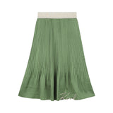 Karl Lagerfeld - Z31112-68J – Falda verde plisada con cintura elástica y forro de viscosa - Niña
