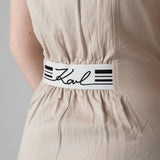 Karl Lagerfeld - Z31116-192 – Mono corto color piedra de lyocell y algodón con bolsillos - Niña