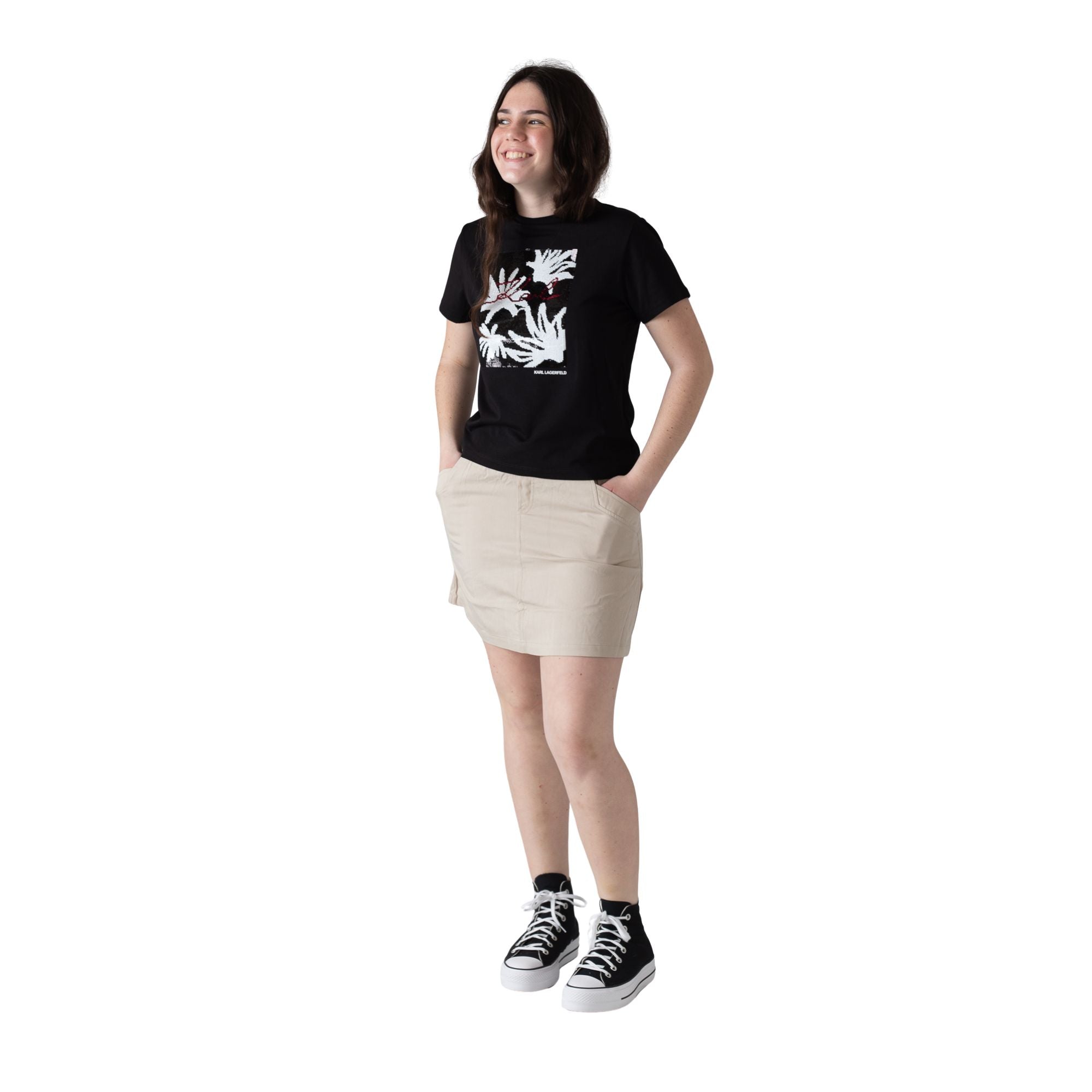 Falda beige para niña KARL LAGERFELD KIDS – Estilo y confort Konestilochic