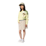Karl Lagerfeld - Z31119-192 – Falda color piedra con cintura elástica y bolsillos - Niña