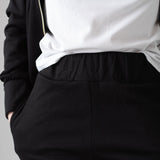 Karl Lagerfeld - Z31122-09B – Pantalones negros de punto doble con cintura elástica y bolsillos - Niña