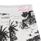 Karl Lagerfeld - Z31125-N70 – Pantalones cortos estampados de felpa 100% algodón - Niña