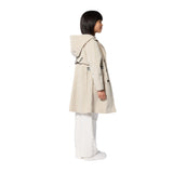 Karl Lagerfeld - Z31126-192 – Trench color piedra con capucha y forro de sarga repelente al agua - Niña