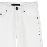 Karl Lagerfeld - Z31127-195 – Pantalones color crudo de sarga de algodón con tachuelas metalizadas - Niña