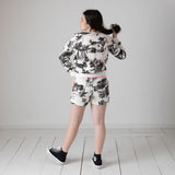 Karl Lagerfeld - Z31135-N70 – Sudadera estampada de forro polar 100% algodón - Niña