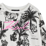 Karl Lagerfeld - Z31135-N70 – Sudadera estampada de forro polar 100% algodón - Niña