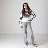 Karl Lagerfeld - Z31137-N50 – Sudadera de rayas con lentejuelas transparentes - Niña