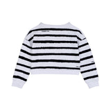 Karl Lagerfeld - Z31137-N50 – Sudadera de rayas con lentejuelas transparentes - Niña