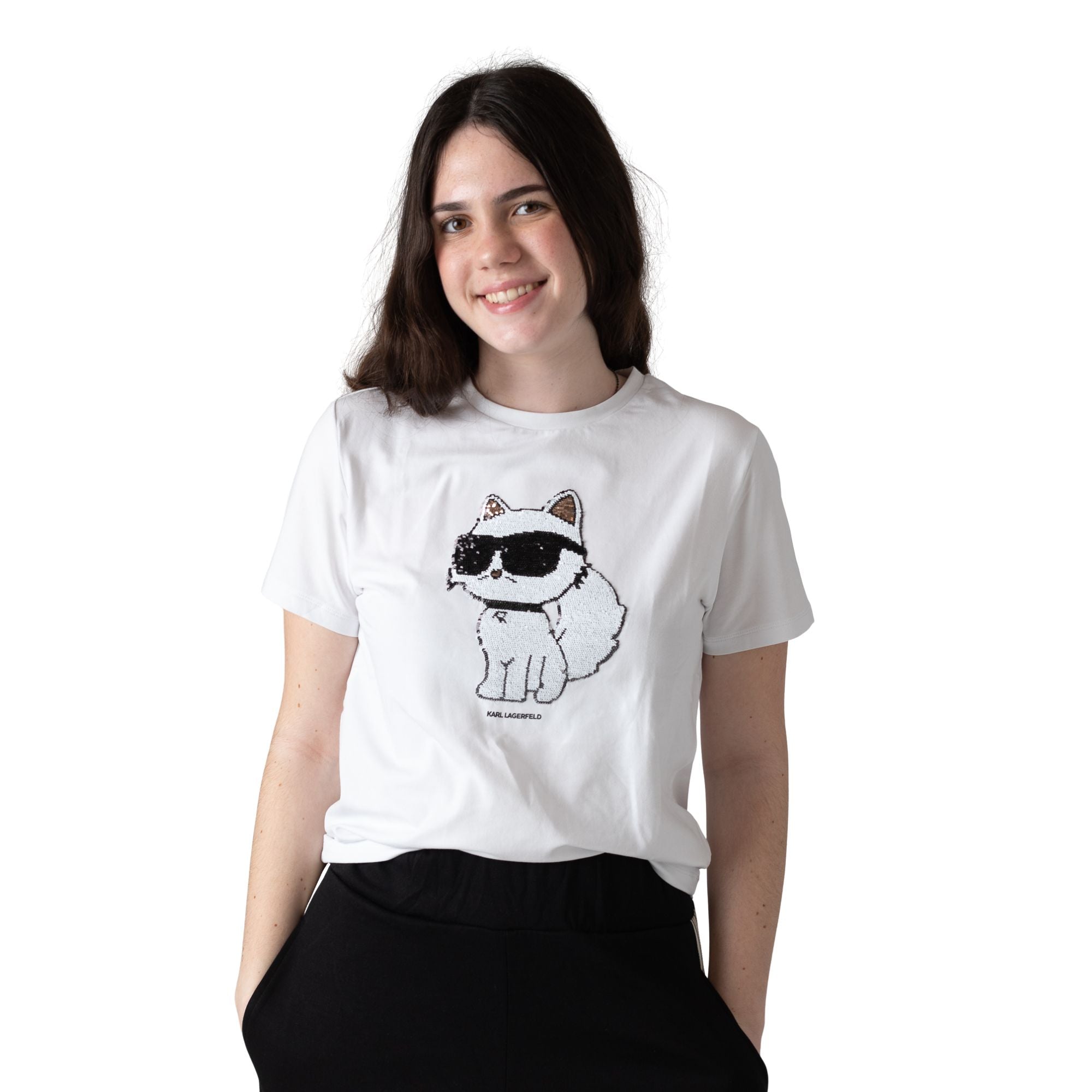 Camiseta blanca Karl Lagerfeld niña Konestilochic