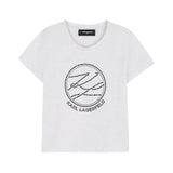 Karl Lagerfeld - Z31159-M31 – Camiseta gris de manga corta con ilustración de pedrería - Niña