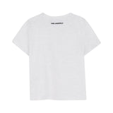 Karl Lagerfeld - Z31159-M31 – Camiseta gris de manga corta con ilustración de pedrería - Niña