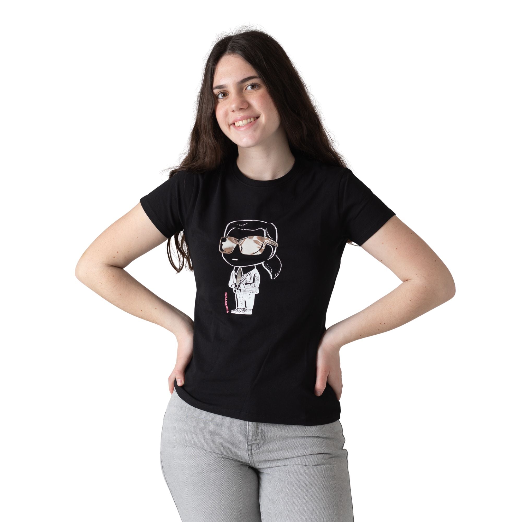 Camiseta negra Karl Lagerfeld Kids niña Konestilochic