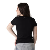 Karl Lagerfeld - Z31160-09B – Camiseta negra de manga corta con ilustración delantera - Niña