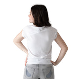 Karl Lagerfeld - Z31164-10P – Camiseta blanca sin mangas de algodón orgánico - Niña