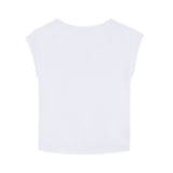 Karl Lagerfeld - Z31164-10P – Camiseta blanca sin mangas de algodón orgánico - Niña