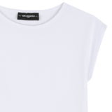 Karl Lagerfeld - Z31164-10P – Camiseta blanca sin mangas de algodón orgánico - Niña