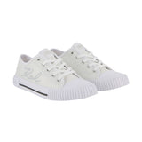 Karl Lagerfeld - Z31168-10P – Sneakers blancas de tela con puntera de goma y tachuelas laterales - Niña