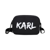 Karl Lagerfeld - Z31257-09B – Bandolera negra con correa ajustable y cierre de cremallera (11,5 x 20,5 x 4 cm.)