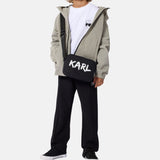 Karl Lagerfeld - Z31257-09B – Bandolera negra con correa ajustable y cierre de cremallera (11,5 x 20,5 x 4 cm.)